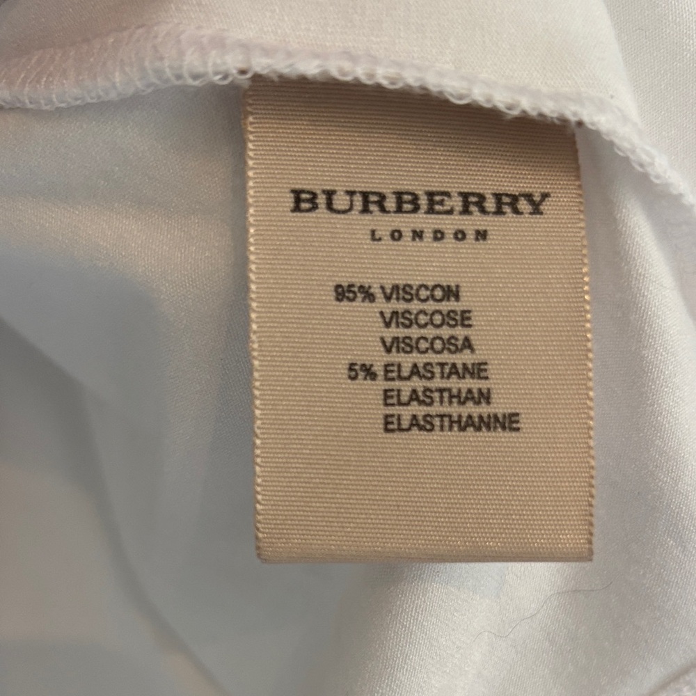 Burberry White Long Sleeve Tee - Picture 4 of 11